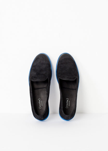 Suede Loafers - Black/Blue Verba