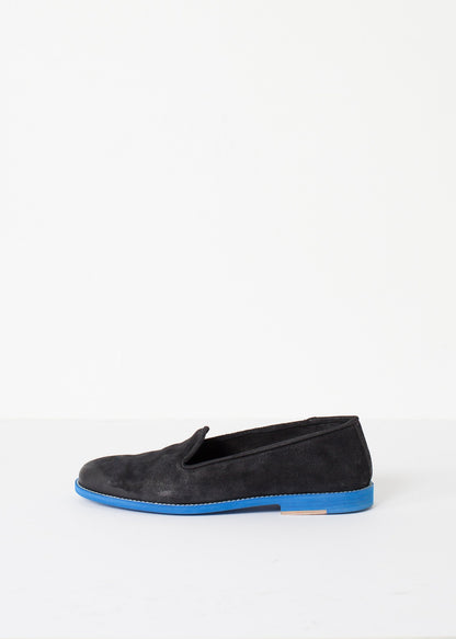 Suede Loafers - Black/Blue Verba