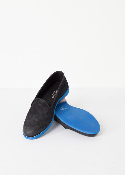 Suede Loafers - Black/Blue Verba