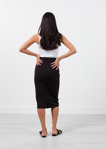 Long Pencil Skirt in Black Ter et Bantine