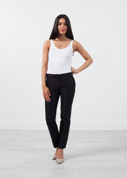 Straight Seam Trouser in Black Ter et Bantine