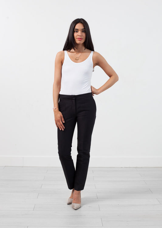 Straight Seam Trouser in Black Ter et Bantine