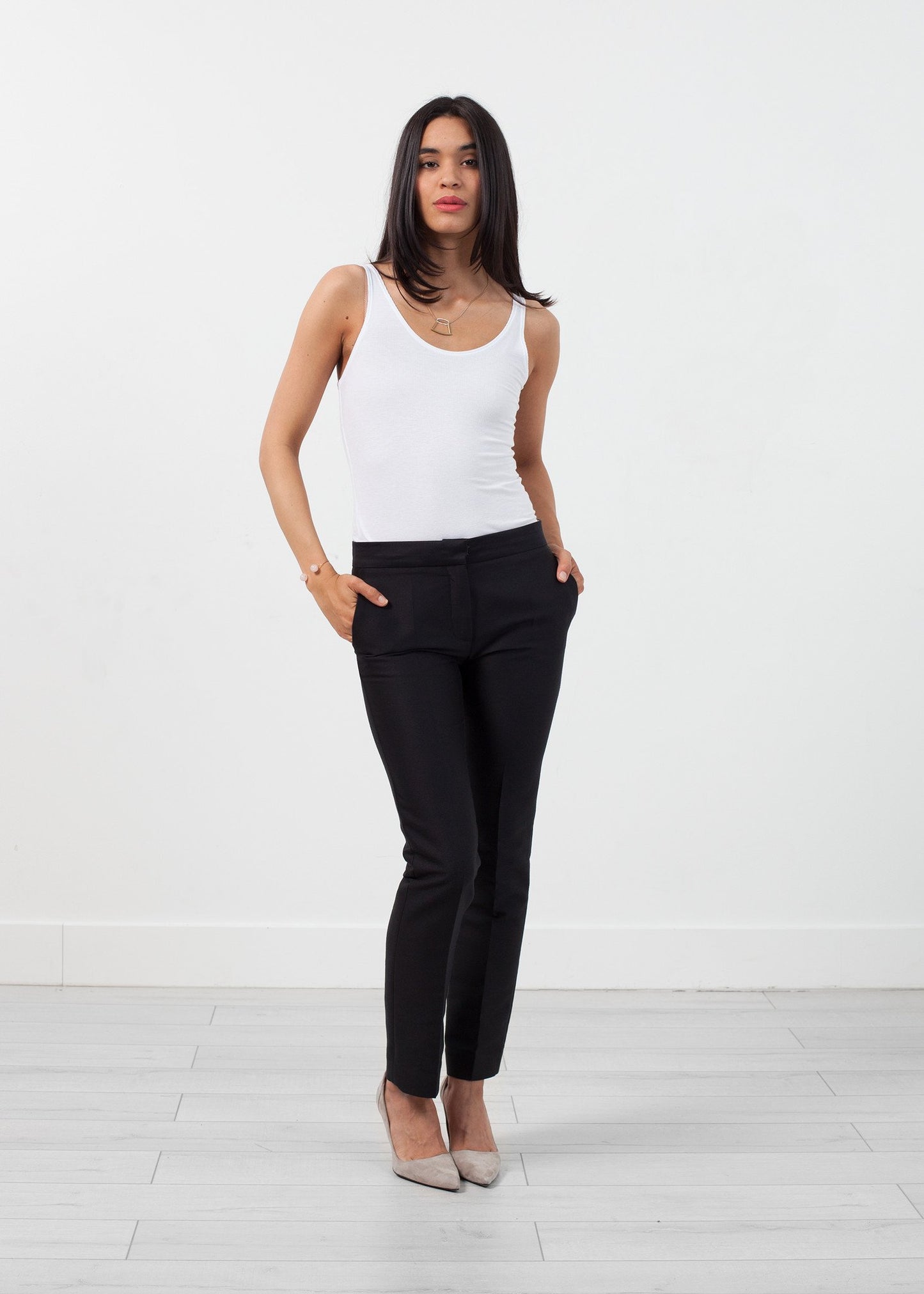 Straight Seam Trouser in Black Ter et Bantine