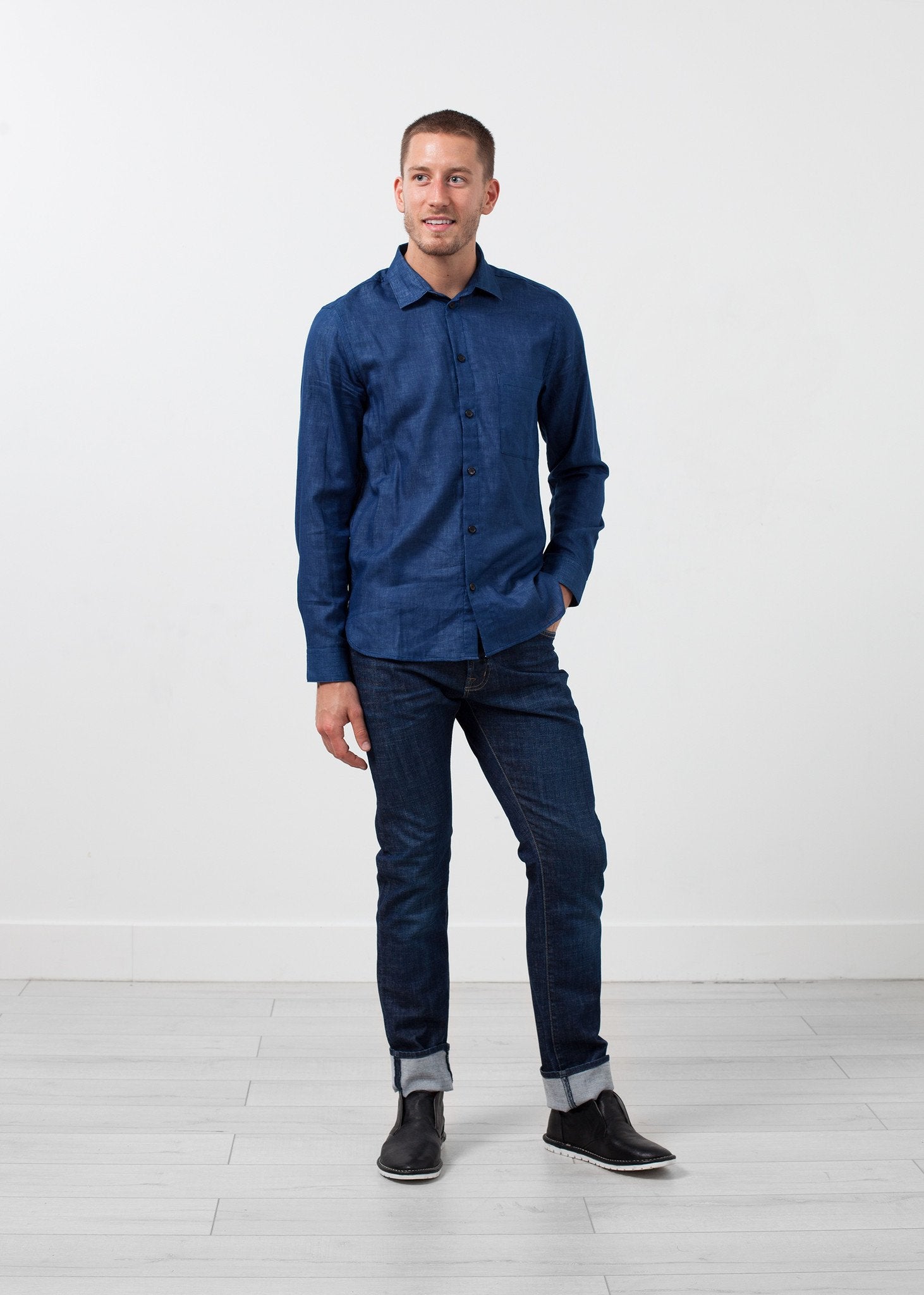 Casual Indigo Shirt Hansen