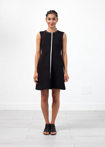 Neoprene Flower Dress in Black Ter et Bantine