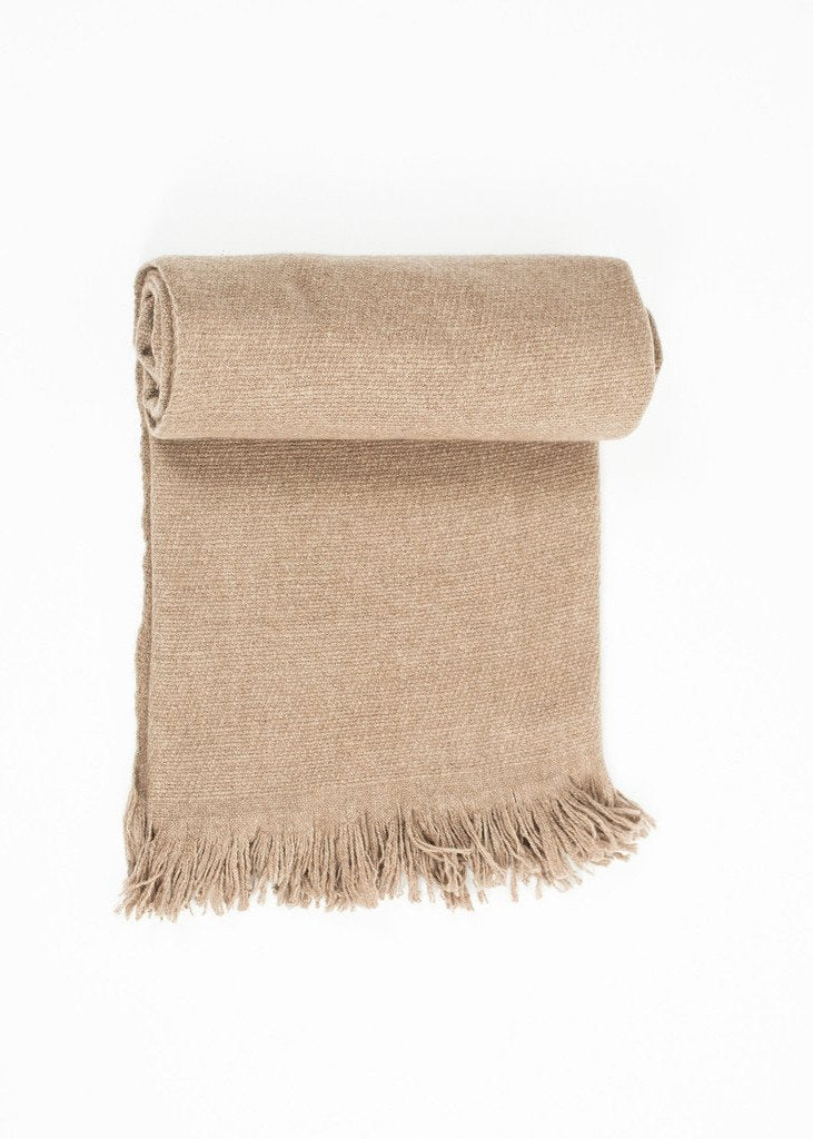 Cashmere Tassel Blanket in Brown Denis Colomb