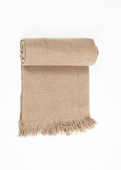 Cashmere Tassel Blanket in Brown Denis Colomb