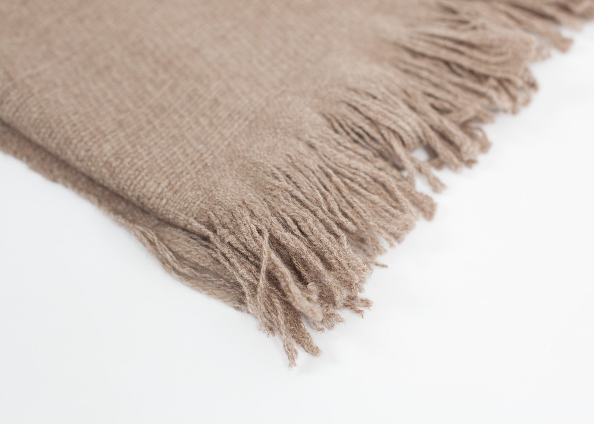 Cashmere Tassel Blanket in Brown Denis Colomb