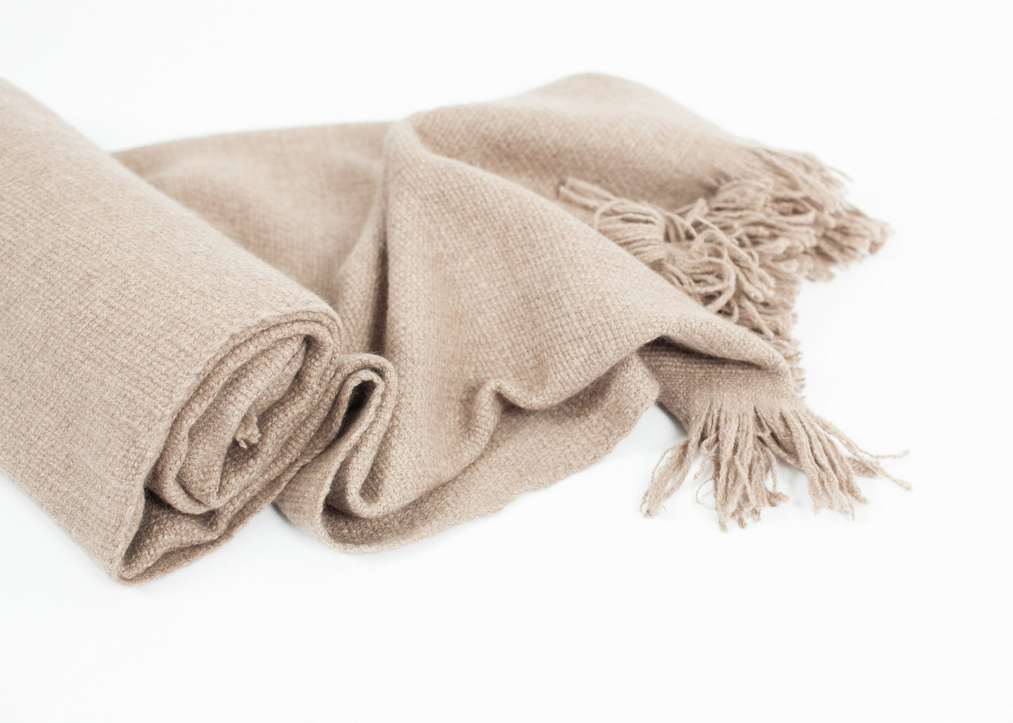 Cashmere Tassel Blanket in Brown Denis Colomb