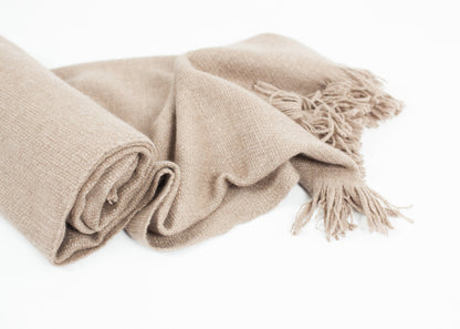 Cashmere Tassel Blanket in Brown Denis Colomb