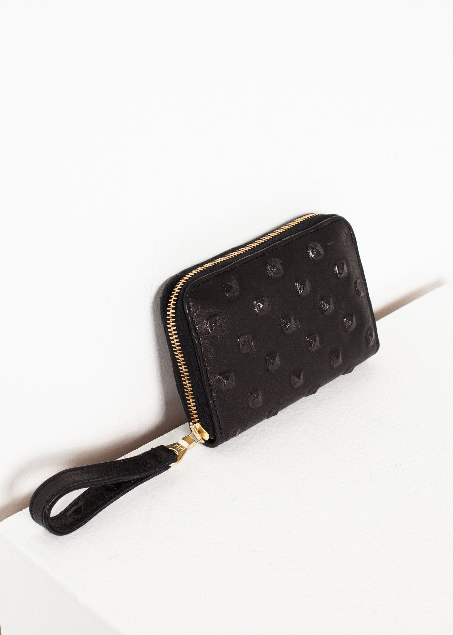 Elodie Leather Wallet in Black Kate S Mensah