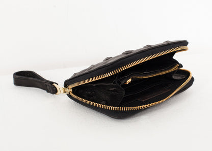 Elodie Leather Wallet in Black Kate S Mensah