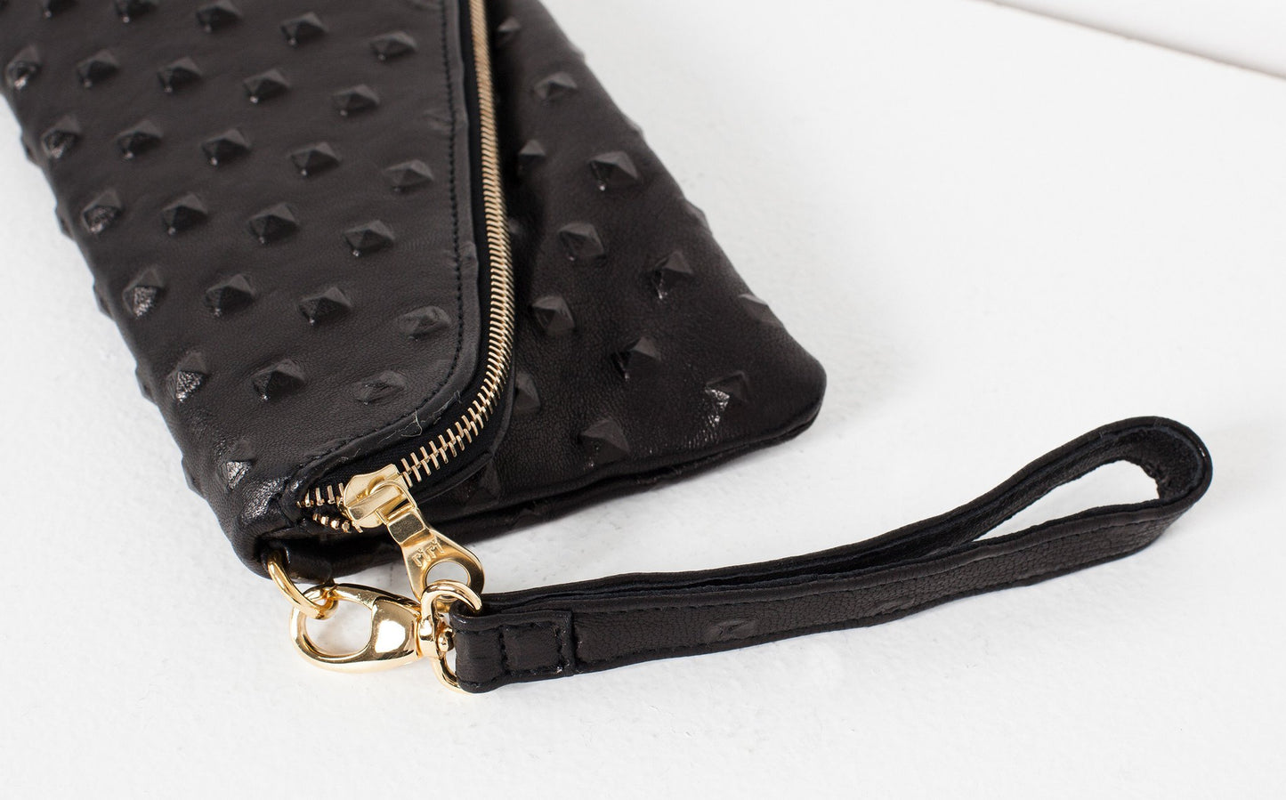 Roxanne Leather Clutch in Black Kate S Mensah
