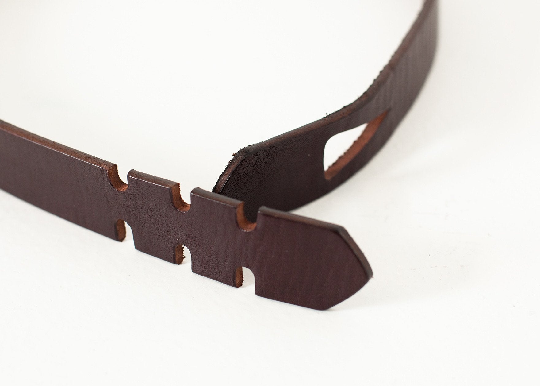 Buckle-less Belt in Brown Kelly Cole Group