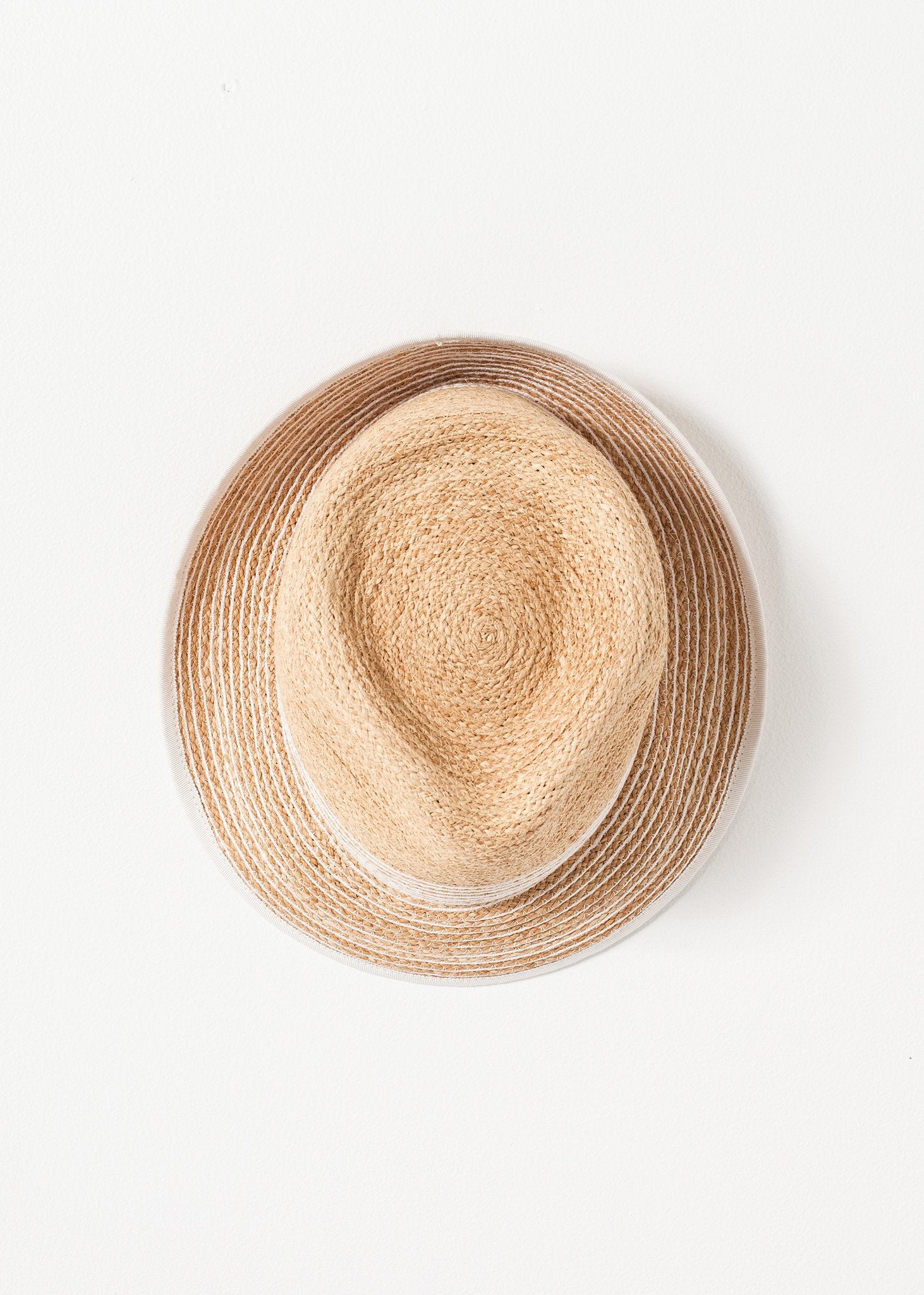 Washboard Hat in Straw/White Lola
