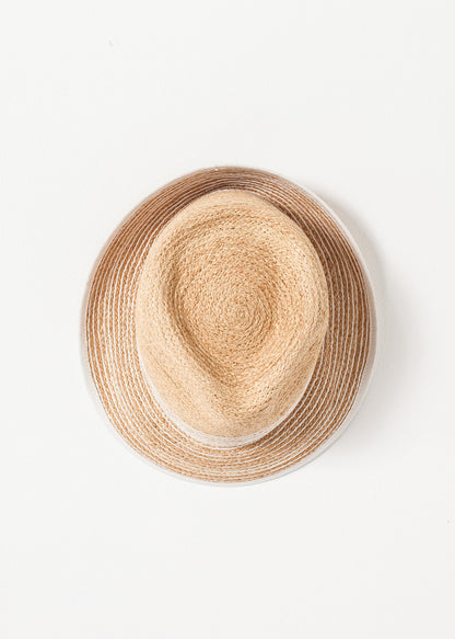 Washboard Hat in Straw/White Lola