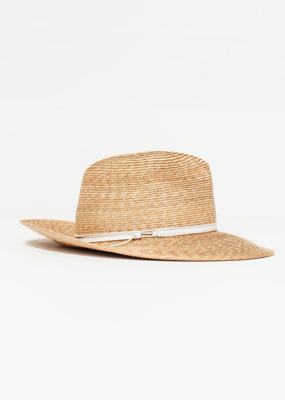 Wrapped Up Hat in Straw/White Lola