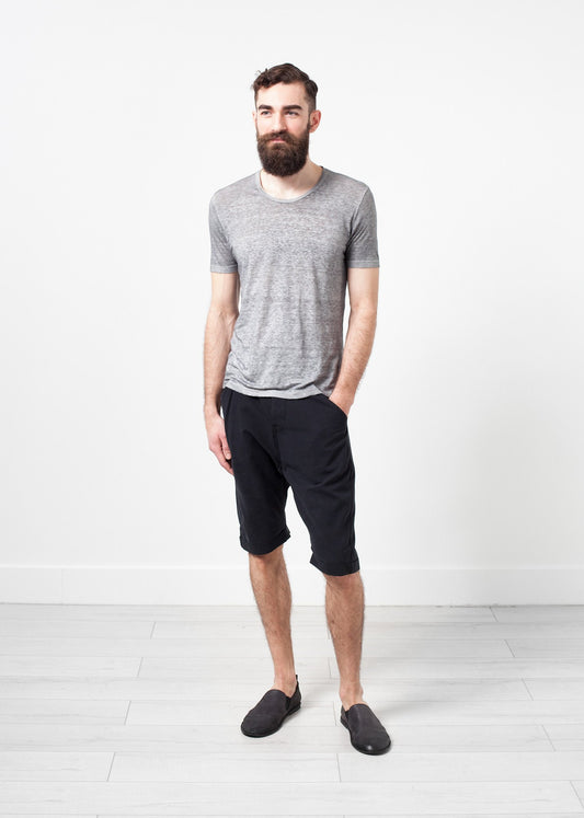 Linen T-shirt in Dolphin Avant Toi