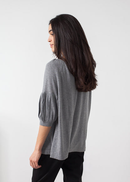 Cashmere Puff Sleeve Knit Co