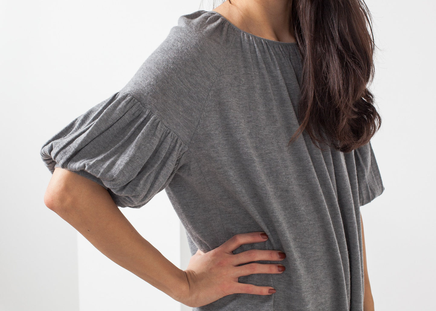 Cashmere Puff Sleeve Knit Co