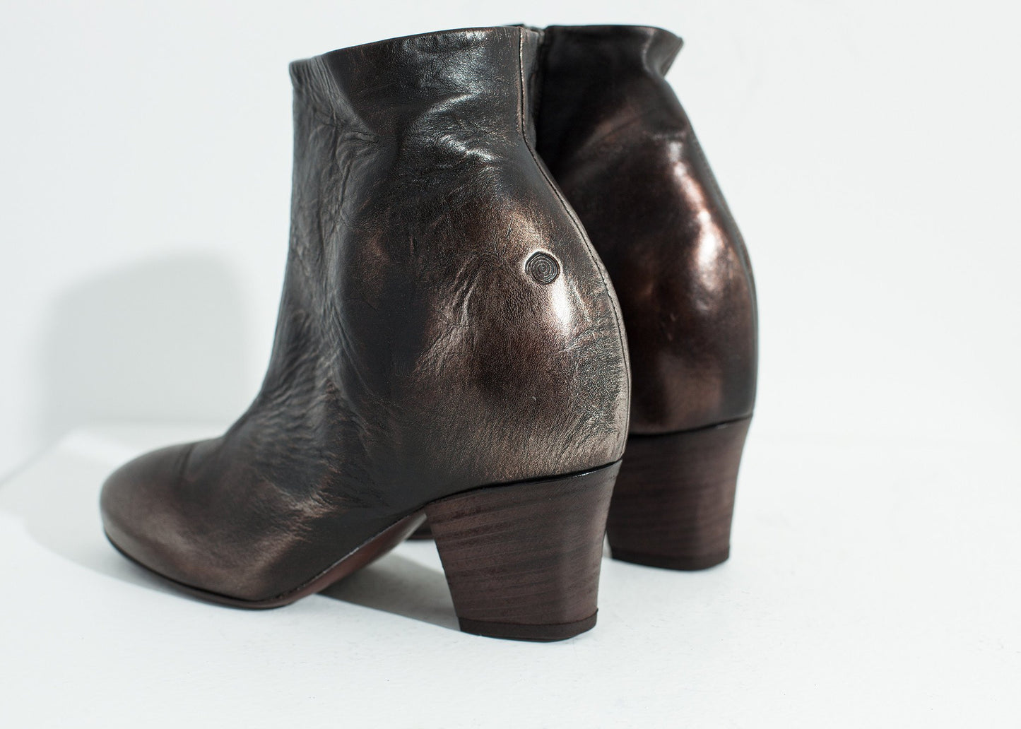 Scavata Ankle Boot in Bronze Marsell