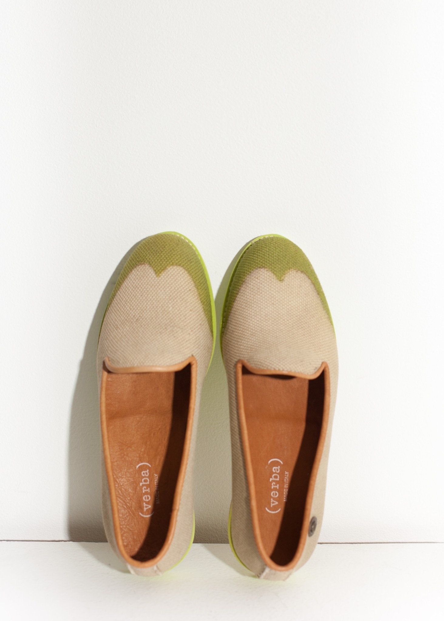 Wingtip Loafer in Lime Verba