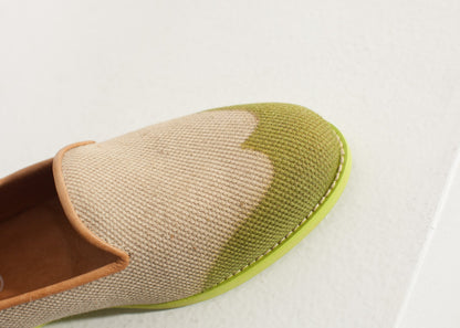 Wingtip Loafer in Lime Verba