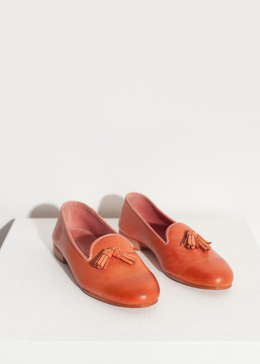 Leather Loafer in Rose Verba
