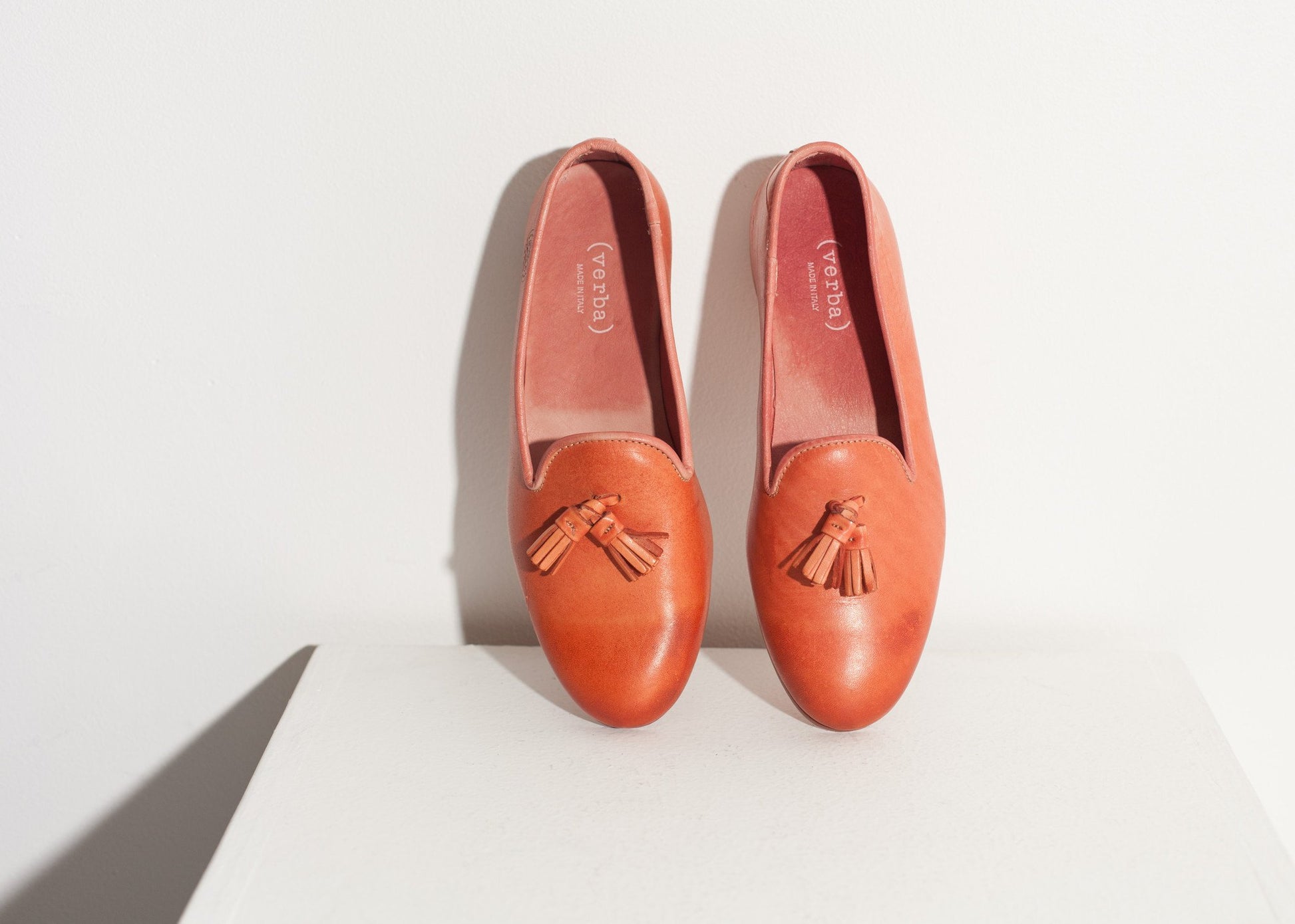 Leather Loafer in Rose Verba