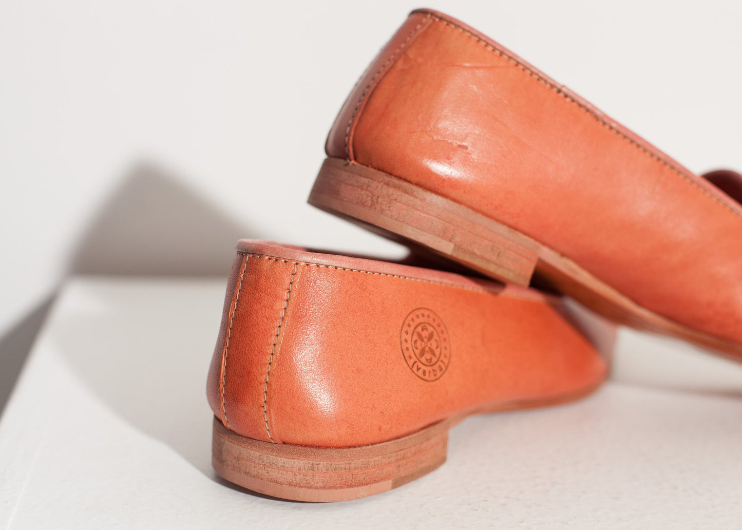 Leather Loafer in Rose Verba