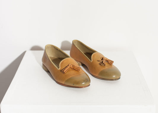 Leather Loafer in Lime Verba