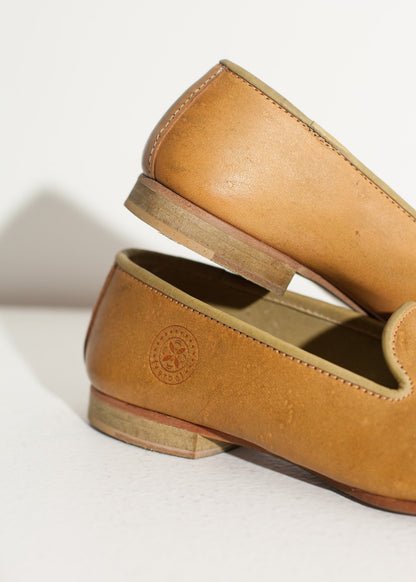 Leather Loafer in Lime Verba