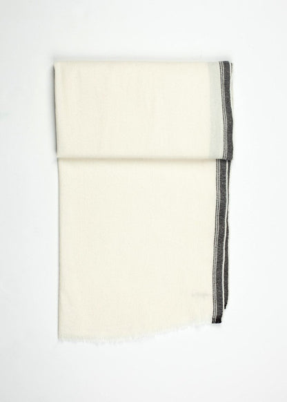 Edged Wool Scarf in Off White Khadi & Co.