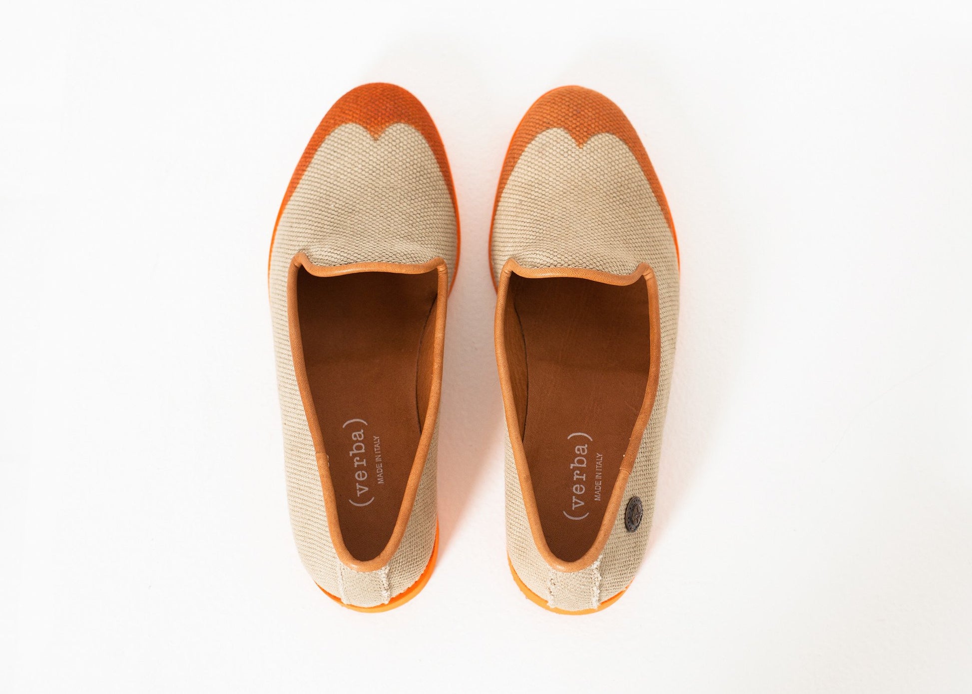 Wingtip Loafer in Orange Verba