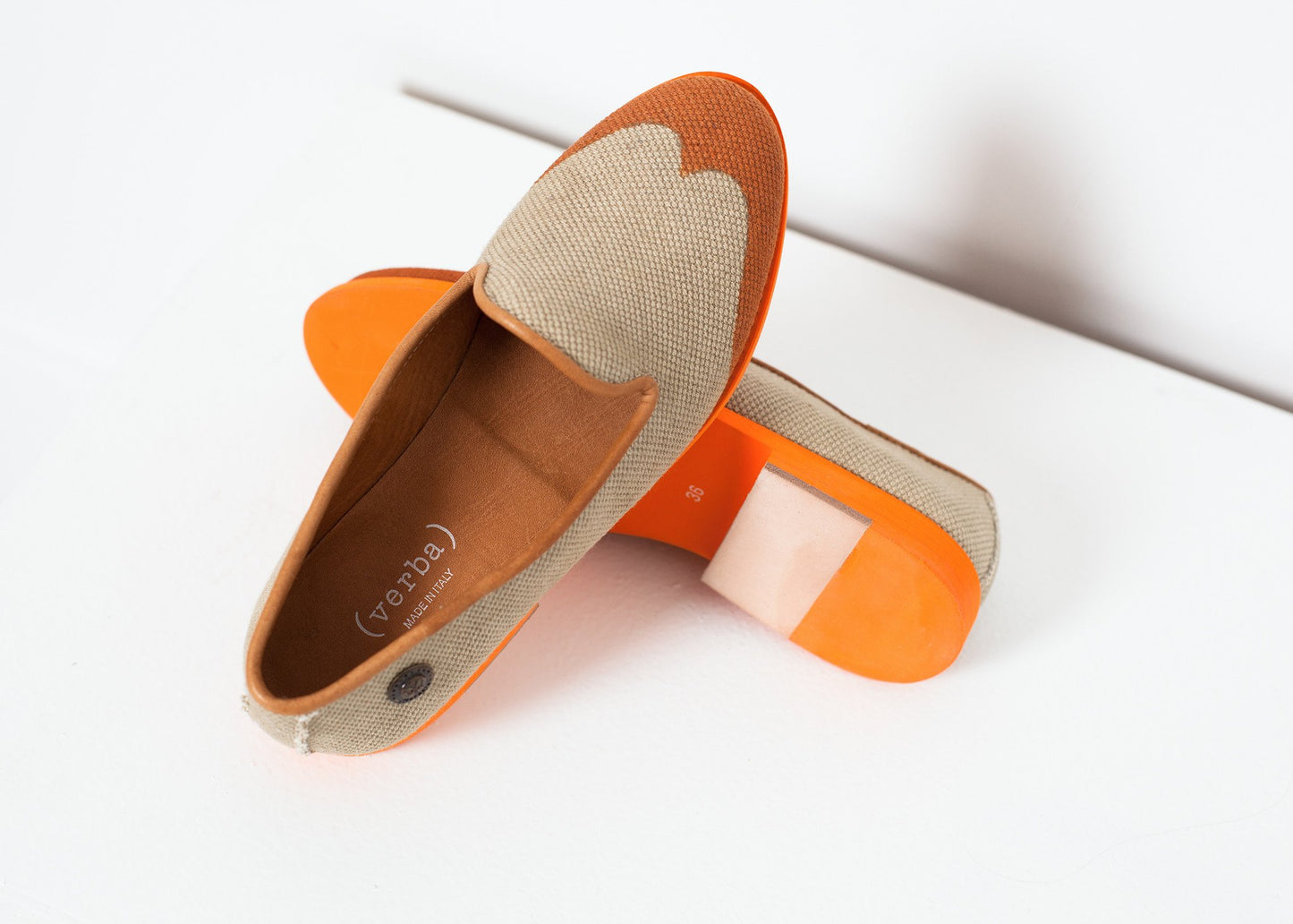 Wingtip Loafer in Orange Verba