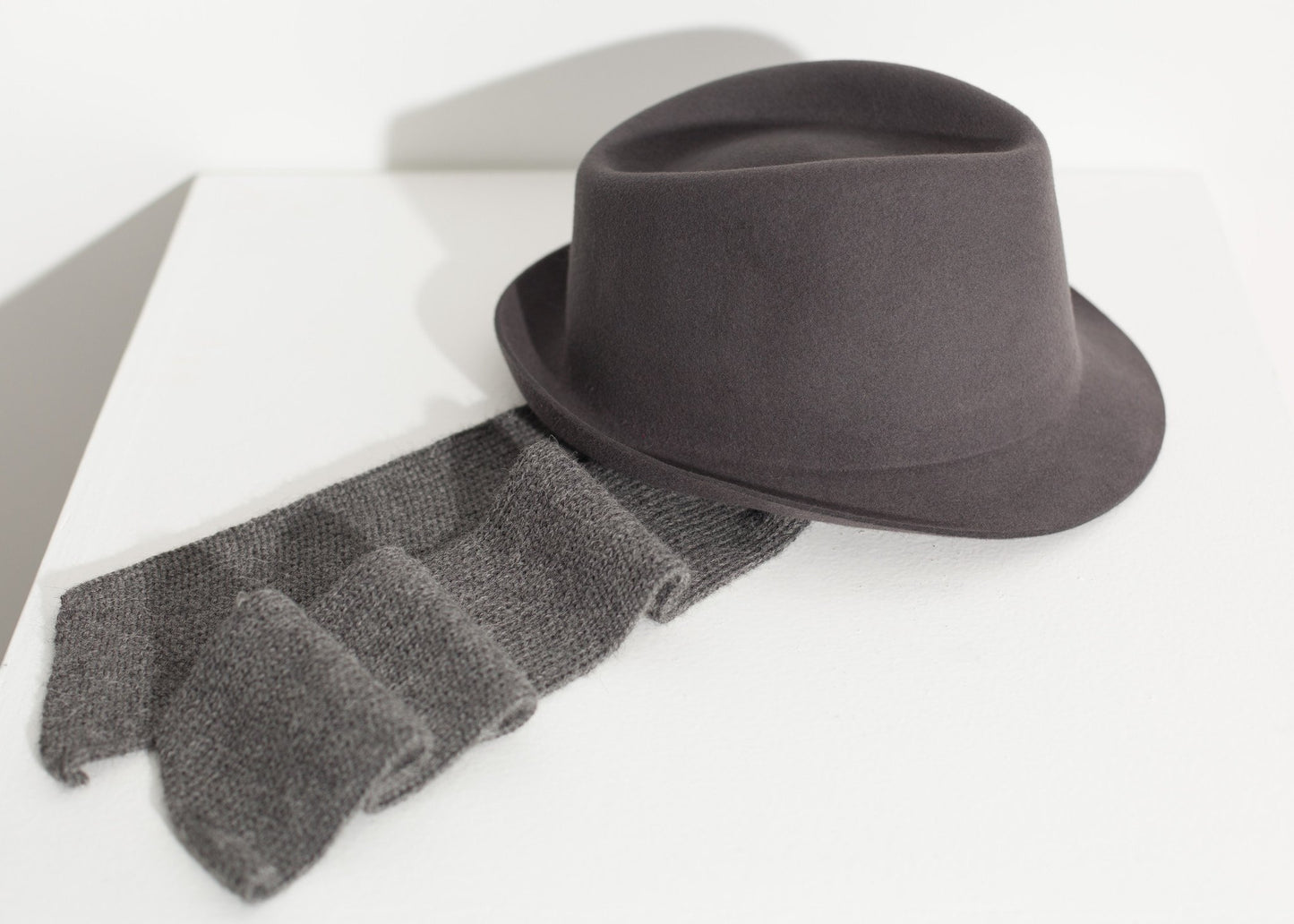 Kate Hat in Steel Grey Kiss by Fiona Bennett