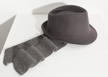 Kate Hat in Steel Grey Kiss by Fiona Bennett