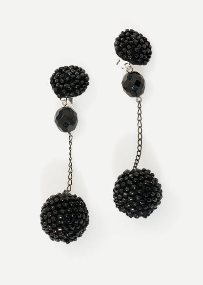 Drop Cluster Earring in Black Maria Calderara