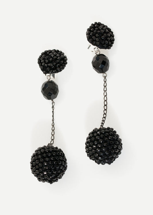 Drop Cluster Earring in Black Maria Calderara