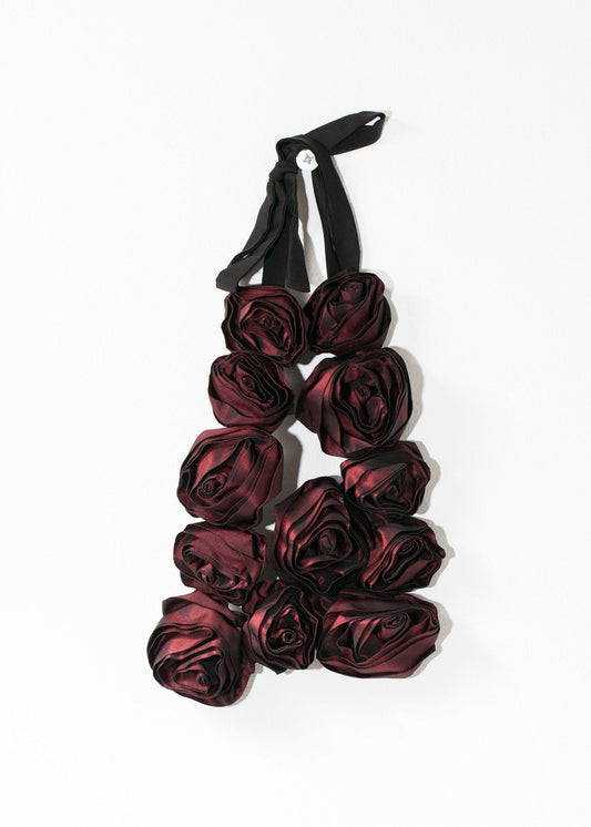 Rose Necklace in Red Maria Calderara