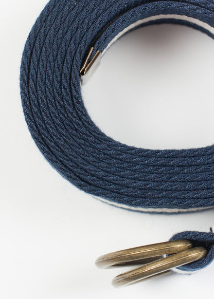 Striped Web Belt in Navy/White Harvey Faircloth
