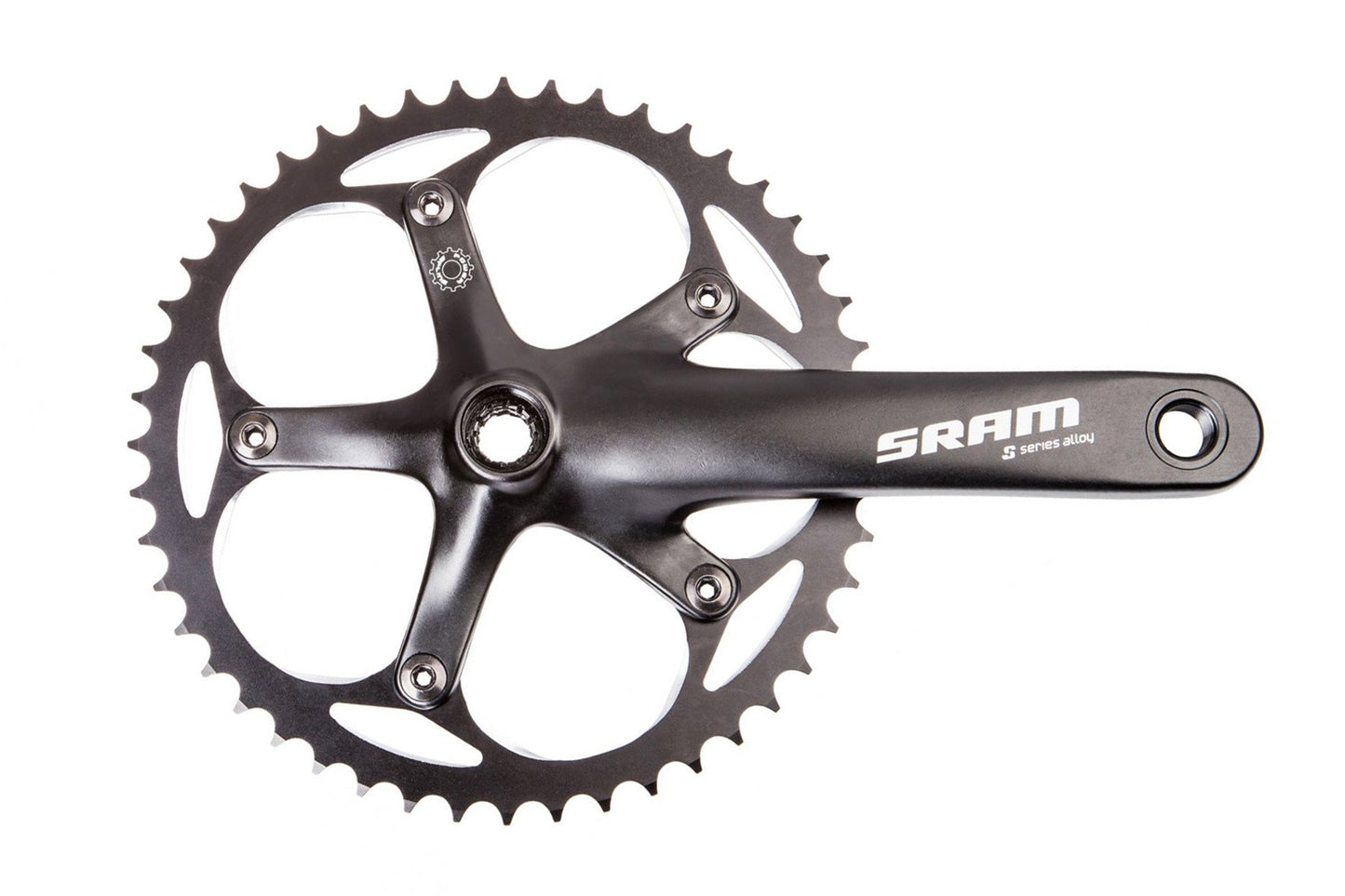 SRAM S100 165mm 48T Black Courier Crankset Power Spline SRAM